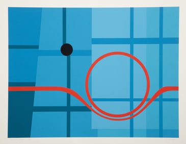 Murray Zucker, Circular Orbit, Screenprint and Collage