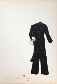 Jim Dine, Basil in Black Leather Suit, Lithograph