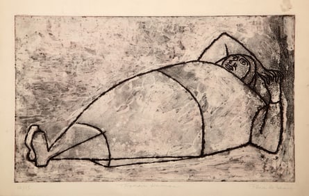 Angelo Ponce de Leon, Tarascan Woman, Etching and Aquatint