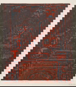 Xiu-ping Liao, Gardien du Temple, Etching and Aquatint on BFK Rives