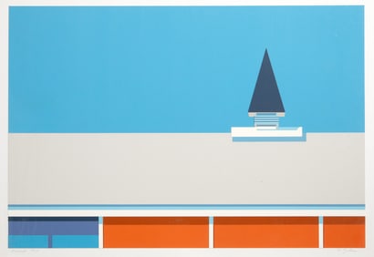 Murray Zucker, Quogue, Screenprint and Collage on Paper