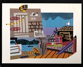 Stuart Davis, Seaside Town, Poster