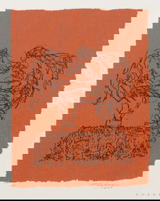 Mark Tobey, Folk Dance on Independence Day, Screenprint on Richard de Bas