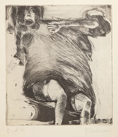 Adolf Frohner, Woman, Etching