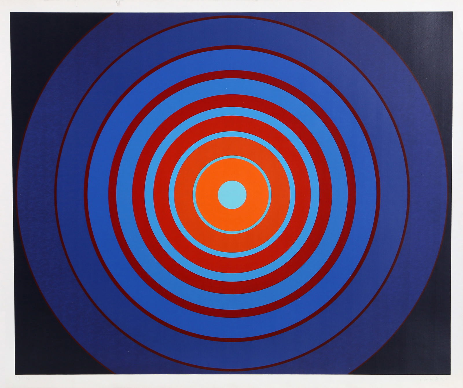Kyohei Inukai (aka Earle Goodenow), Untitled - Target I, Screenprint: Artist: Kyohei Inukai (aka Earle Goodenow), American (1913 - 1985) Title: Untitled - Target I Year: circa 1970 Medium: Screenprint, signed and numbered in pencil Edition: 100 Image Size: 21.5 x 26 inc
