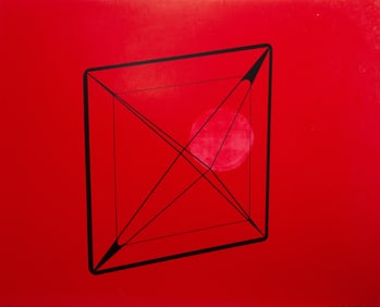 Gerald Marks, Red Cube, Screenprint on thick paper