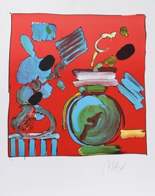 Peter Max, Composition Red, Lithograph