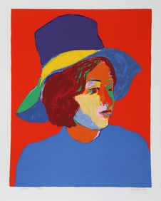 John Grillo, Girl with Hat VI, Screenprint