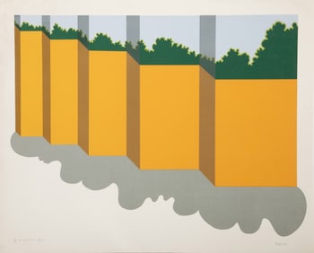 Stephen Poleskie, Big Patchogue Bent, Screenprint
