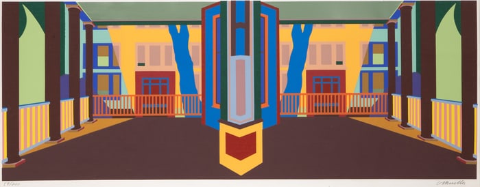 George Mueller, Mirrored Porch, Screenprint