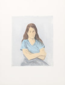 Raphael Soyer, Seated Girl, Lithograph