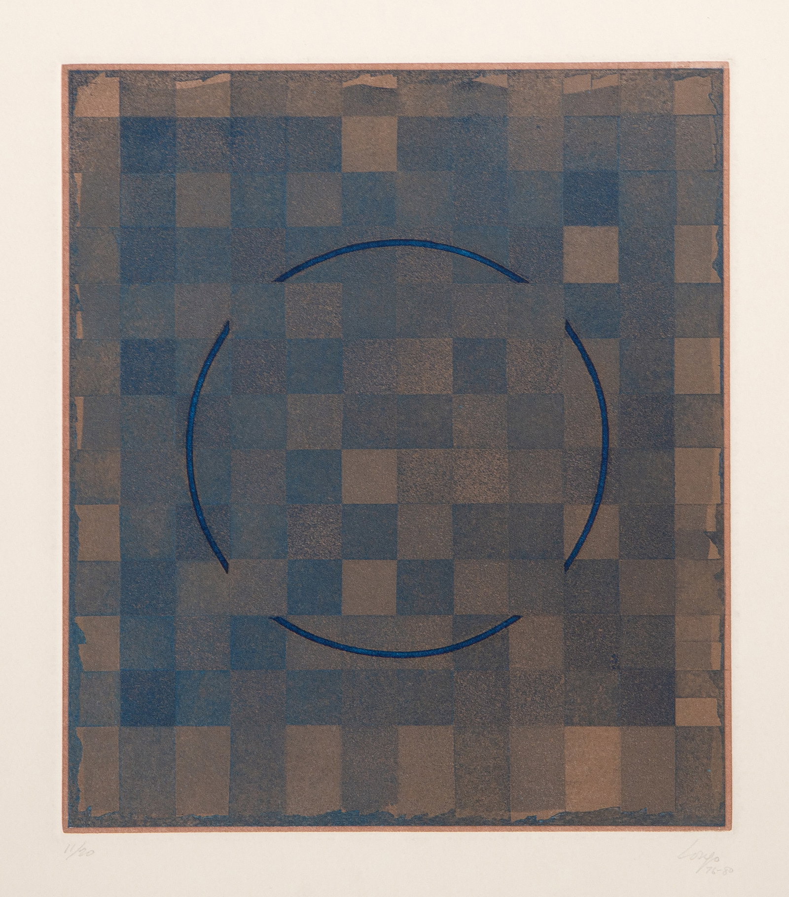 Vincent Longo, Blue Composition, Etching and Aquatint on Arches (1 of 4)