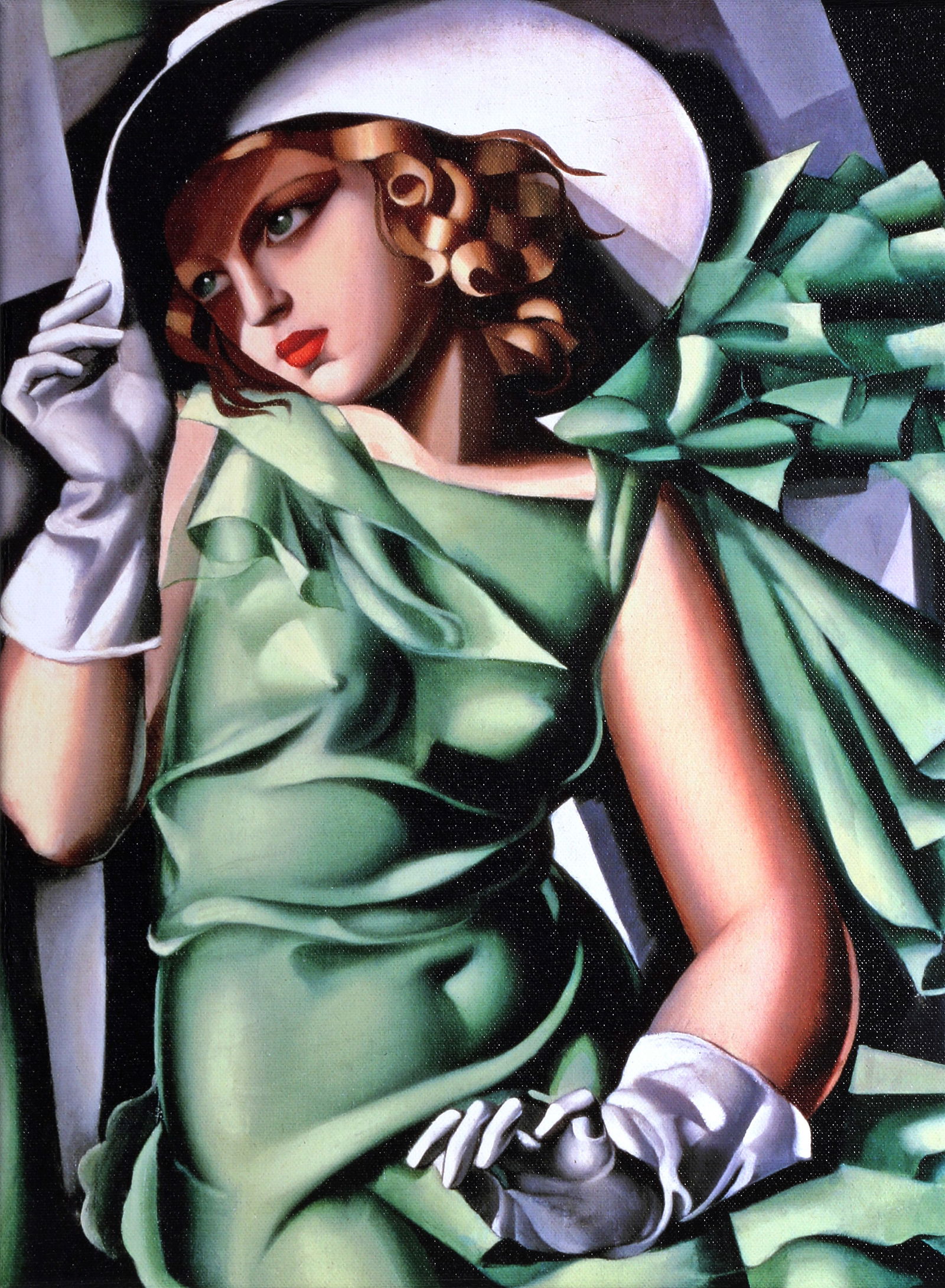 Tamara de Lempicka, Young Lady With Gloves, Giclee on canvas (1 of 2)
