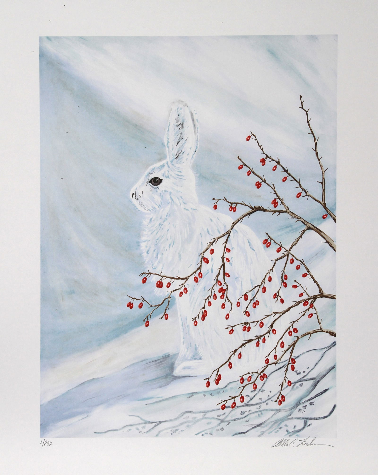 Allen Friedman, Snow Bunny, Lithograph (1 of 2)