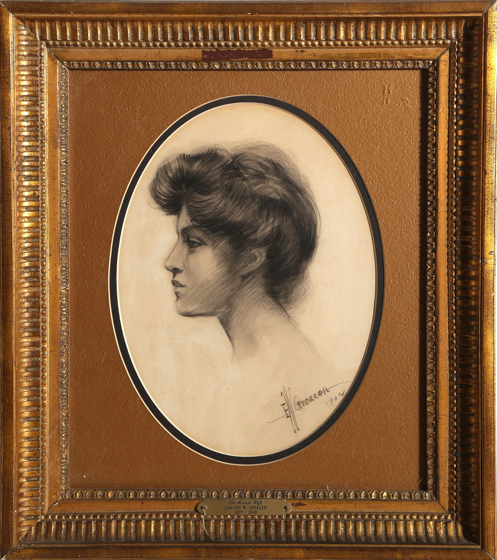 Edmund Greacen, The Artist's Wife, Graphite on Paper (1 of 4)