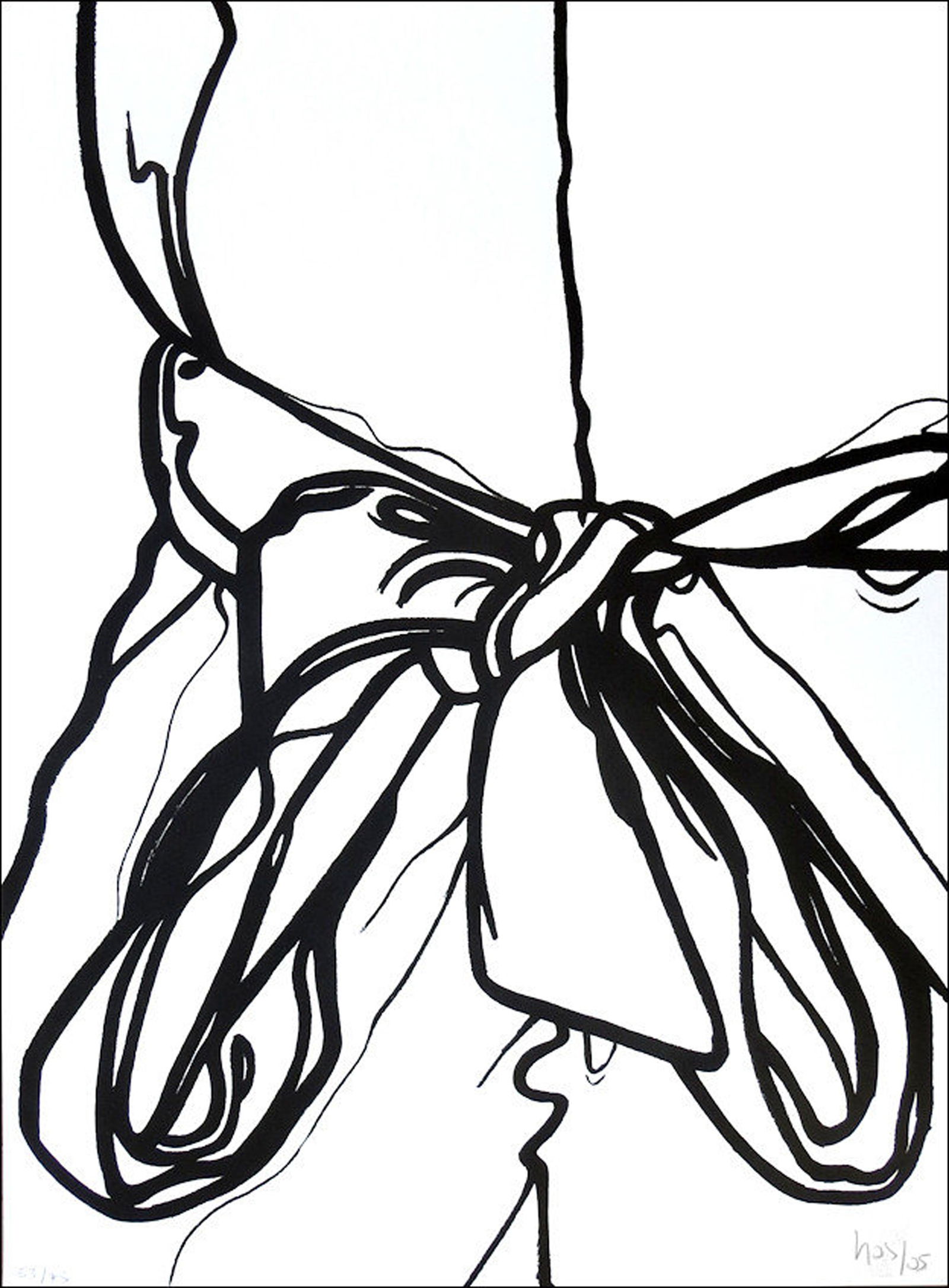 Ana Mercedes Hoyos, Dress and Bow (White), Lithograph (1 of 1)