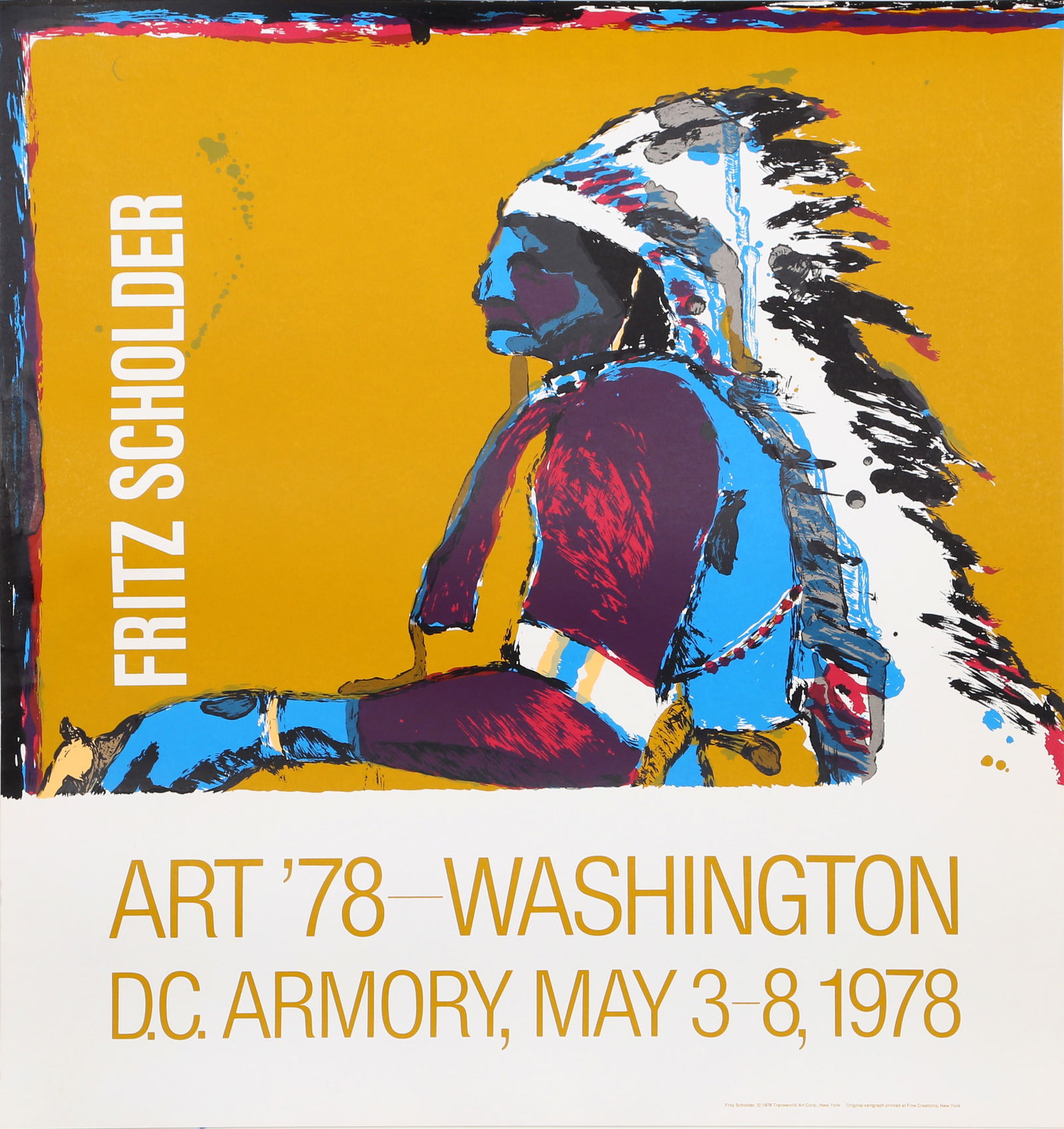 Fritz Scholder, Art '78 - Washington D.C. Armory Show, Screenprint Poster (1 of 1)