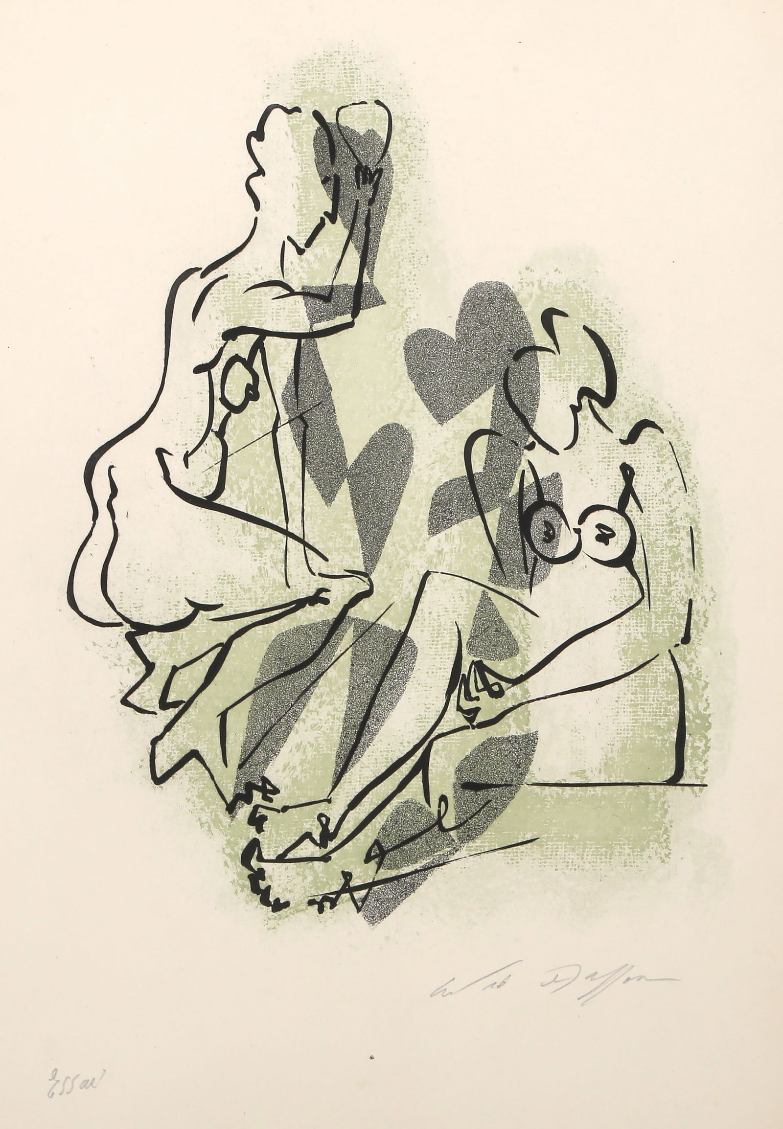 Andre Masson, Les Conquerants (p. 139), Lithograph: Artist: Andre Masson, French (1896 - 1987) Title: Les Conquerants (p. 139) Year: 1949 Medium: Lithograph, signed and numbered in pencil Edition: Epreuve d'Artiste Image Size: 10.25 x 8 inches Size: 15