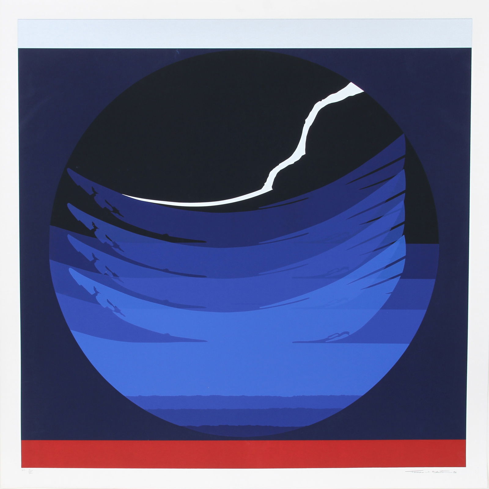 Thomas W. Benton, Gate Series Blue, Screenprint (1 of 2)