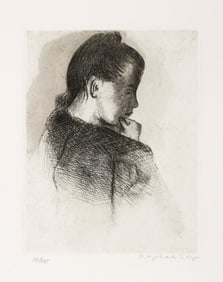Raphael Soyer, Portrait of a Girl, Etching