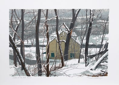 Dennis Goldsborough, Winter at the Mill, Lithograph