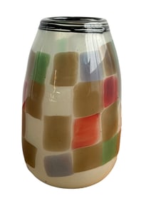 David Ruth, Multicolor Brown Vase, Blown Glass