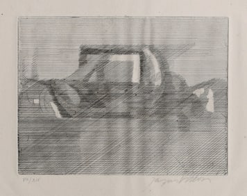 Jacques Villon, Nature Morte au Cor de Chasse, Etching