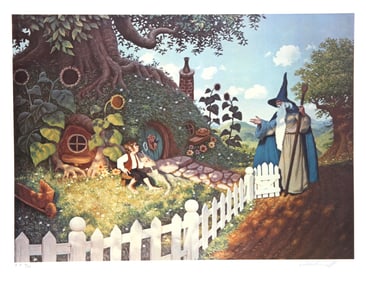Brothers Hildebrandt, The Wizard's Visit, Lithograph