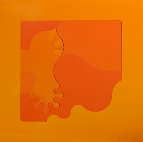 Karl Gerstner, AlgoRythm No. 7, Screenprint Assemblage of 5 die-cut sheets of wove paper