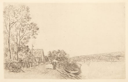 Alfred Sisley, Bords du Loing, Etching