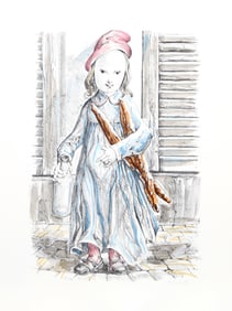 Leonard Tsuguharu Foujita, Le Matin (Buisson 56.64), Lithograph in Colors