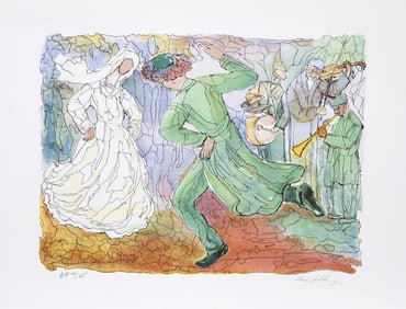 Chaim Goldberg, Lovers Dance, Lithograph