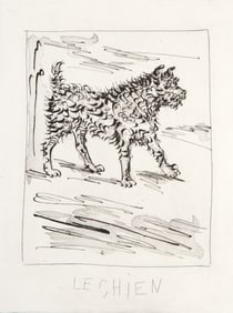Pablo Picasso, Le Chien, Etching on Japon