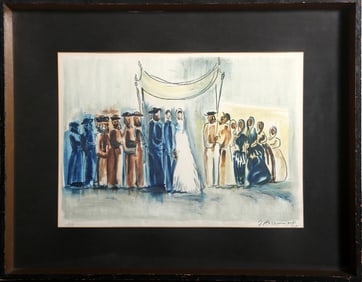 Joseph Kossonogi, The Wedding, Lithograph