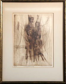 Robert Cariola, The Family, Etching
