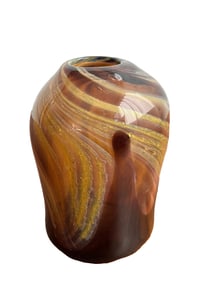 Ira Sapir, Brown Vase, Hand-Blown Glass
