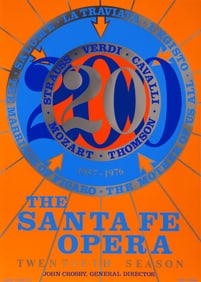 Robert Indiana, The Santa Fe Opera, Screenprint Poster on Foil