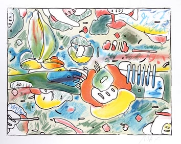 Peter Max, Flower Abstract, Lithograph