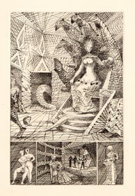 Lucien Coutaud, Le Taureau Blanc Plate IX, Etching on BFK Rives