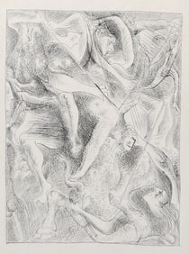 Pablo Picasso, Death of Orpheus from Ovids The Metamorphoses, Etching on thin laid paper