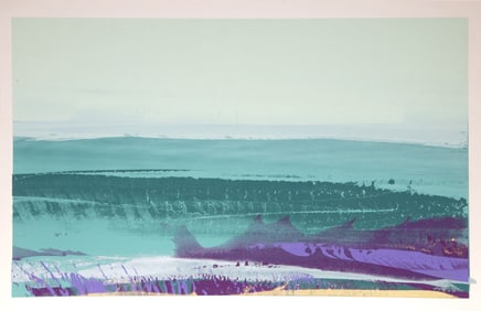 Joseph Grippi, Landscape in Green, Purple and Yellow, Screenprint