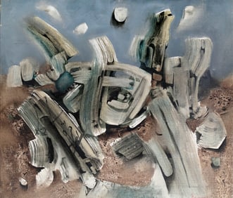 Jacques Zimmermann, Paysage de Pierres Mortes, Oil on Canvas
