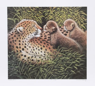Caroline Schultz, Cheetah Love, Lithograph