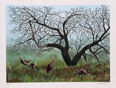 Allen Friedman, Apple Tree Flock, Lithograph
