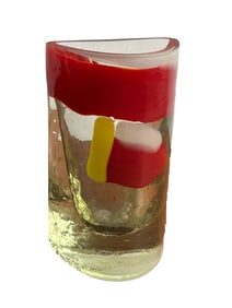 David Ruth, Red and Yellow Vase, Blown Glass