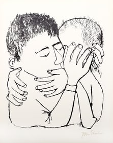 Ben Shahn, Memories of Many Nights of Love from the Rilke Portfolio, Lithograph on Richard de Bas