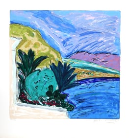 Amos Yaskil, Seascape, Lithograph