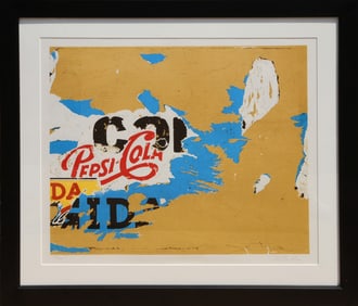 Mimmo Rotella, Pepsi, Screenprint