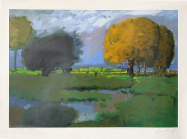 Chase Chen Chenoff, Golden Tree, Screenprint