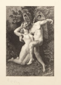 Auguste Rodin, Aristophane II, Etching on BFK Rives